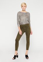 LOLALIZA Legging van imitatie-suede - Khaki - Maat 36