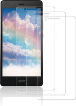 Screenprotector Glas - Tempered Glass Screen Protector Geschikt voor: Huawei P9 Lite 2016  - 3x