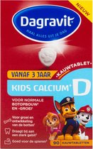 Dagravit Kids Calcium + Vitamine D 3+ jaar - Vitaminen - 90 kauwtabletten