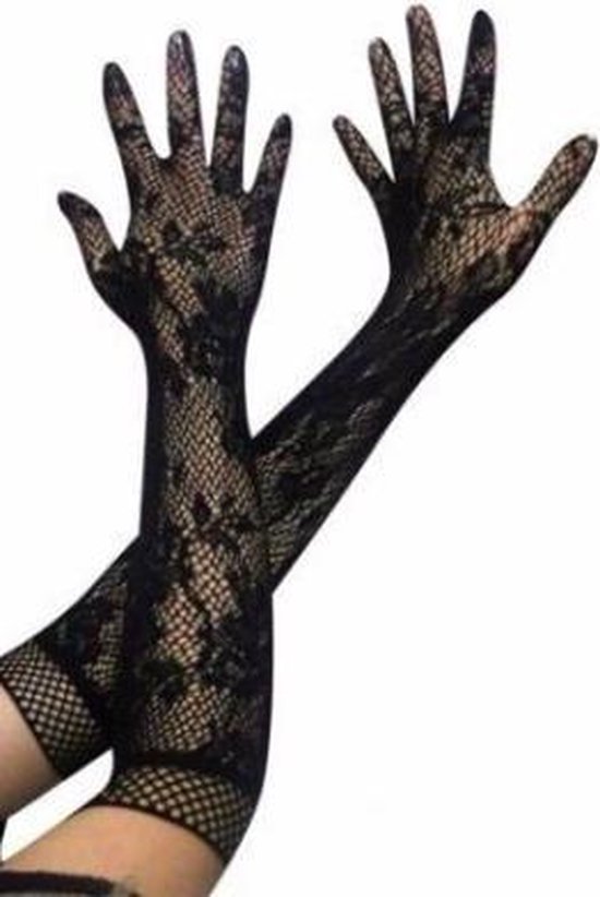 Lange handschoenen van kant (zwart) | bol.com