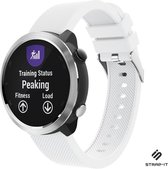 Siliconen Smartwatch bandje - Geschikt voor  Garmin Vivoactive 4 silicone band - 45mm - wit - Strap-it Horlogeband / Polsband / Armband