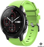 Siliconen Smartwatch bandje - Geschikt voor  Xiaomi Amazfit Stratos silicone band - lichtgroen - Strap-it Horlogeband / Polsband / Armband