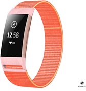 Strap-it Fitbit Charge 4 nylon band - oranje