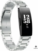 Stalen Smartwatch bandje - Geschikt voor Fitbit Inspire / Inspire HR / Inspire 2 stalen bandje - zilver - Strap-it Horlogeband / Polsband / Armband