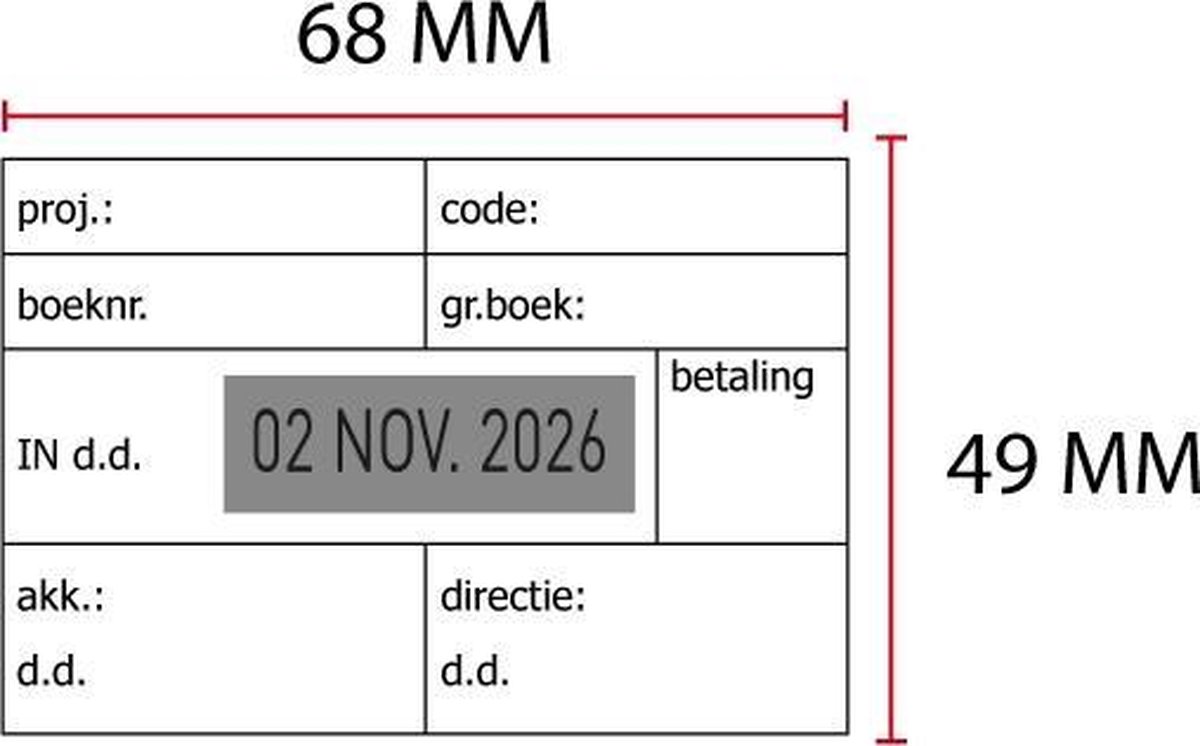 Stempelplaatje Colop 2860