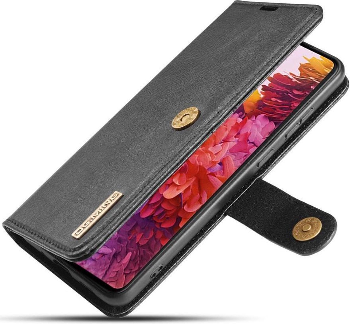 2-in-1 Bookcase en Back Cover Hoesje Zwart Geschikt voor Samsung Galaxy S20 FE