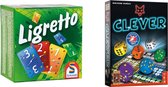 Spellenbundel - Kaartspel - Dobbelspel - 2 stuks - Ligretto Groen &  Clever