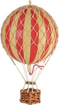 Authentic Models - Luchtballon Floating The Skies - Luchtballon decoratie - Kinderkamer decoratie - Rood - Ø 8,5cm