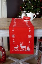Tafelloper Kerst met herten borduren (pakket)