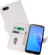 Huawei Y5 Lite 2018 Hoesje Kaarthouder Book Case Telefoonhoesje Wit