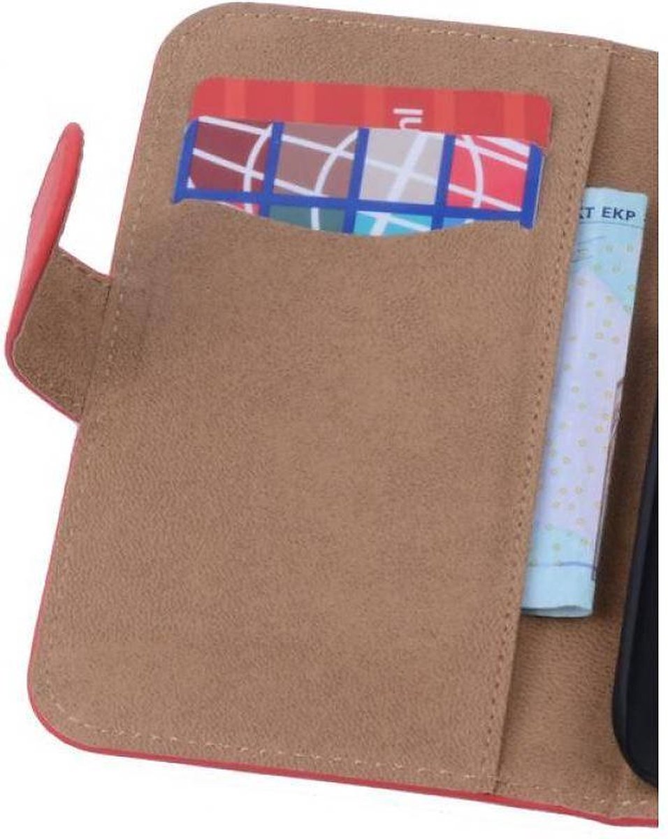 Bookstyle Wallet Case Hoesjes Geschikt voor Nokia Lumia 620 Rood