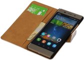 Bookstyle Wallet Case Hoesje Geschikt voor Huawei Ascend P8 Lite Wit