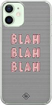 iPhone 12 mini hoesje siliconen - Blah blah blah | Apple iPhone 12 Mini case | TPU backcover transparant