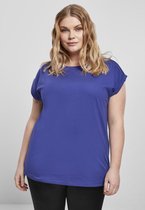 Urban Classics Dames Tshirt -3XL- Extended Shoulder Blauw/Paars
