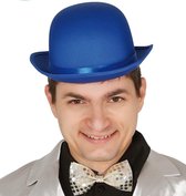 Verkleed bolhoed voor volwassenen blauw - Carnaval clown kostuum hoedjes