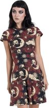 Jawbreaker Skater jurk -L- Moonstone Schedel en maan Rood