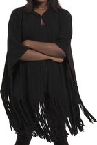 Jawbreaker Cape -M- Sacred Raven cape franjes Zwart