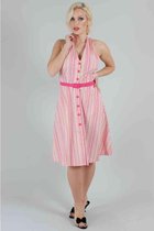 Voodoo Vixen Korte jurk -L- Midge Multicolour Striped Halter Neck Multicolours