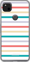 Google Pixel 4a Hoesje Transparant TPU Case - Pastel Tracks #ffffff