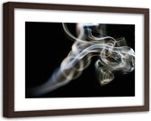 Foto in frame Abstracte rook, zwart/grijs, Premium print