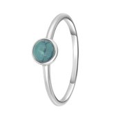 Zilveren ring rond turquoise Bali