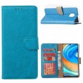 Xssive Hoesje voor Xiaomi Redmi Note 9 Pro - Book Case - Turquoise
