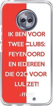 Motorola Moto X4 Hoesje Transparant TPU Case - Feyenoord - Quote