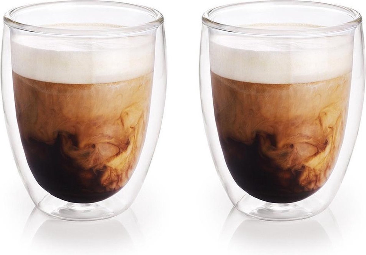 10x Dubbelwandige koffiekopjes/theeglazen 300 ml - Koken en tafelen -  Barista -... | bol.com