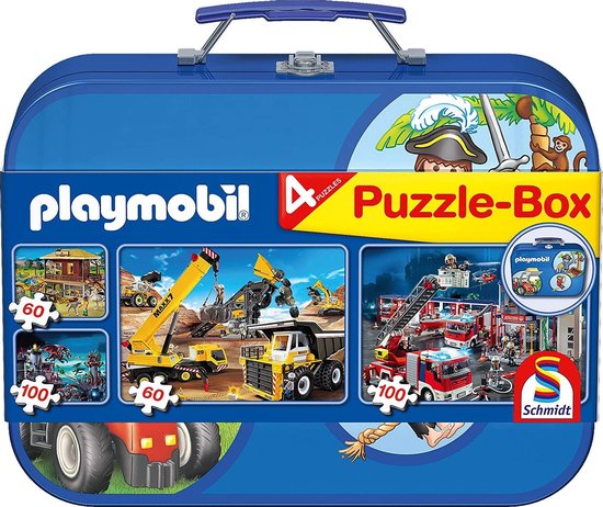 Schmidt Puzzel: Playmobil Puzzelkoffer - Kinderpuzzel | bol.com