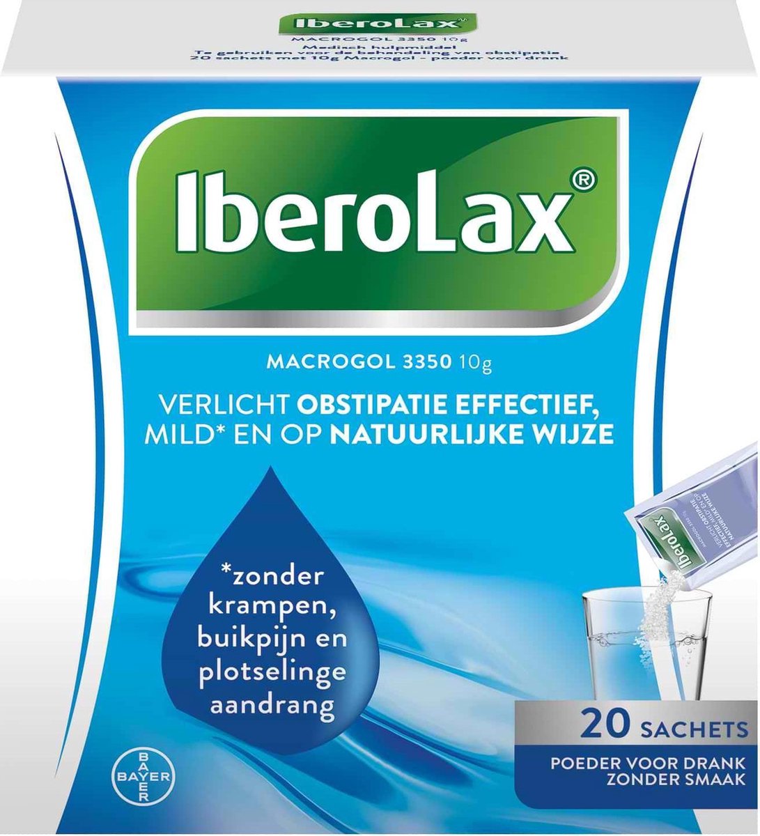 Goedkoopste Iberolax - verlicht obstipatie effectief - 20 zakjes
