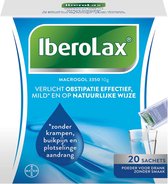Iberolax 20 Zakjes | Laxeermiddel met Macrogol 3350 | Verzacht de Stoelgang Zonder Krampen | Geschikt bij Obstipatie voor Volwassenen en Kinderen Vanaf 6 Maanden