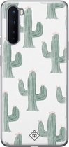 OnePlus Nord hoesje siliconen - Cactus print | OnePlus Nord case | groen | TPU backcover transparant