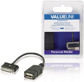 Valueline VLMB39205B02 câble de téléphone portable USB A Samsung 30 broches noir 0,2 m