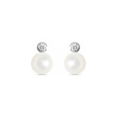 FAVS Dames-Oorknop 925 Zilver gerhodineerd Zirkonia One Size 87686043