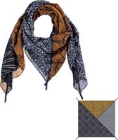 Sarlini Vierkante Blauwe Dames sjaal Design