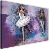 Schilderij Ballet koppel aan het dansen, 2 maten
