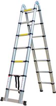 Telescopische ladder - 15 treeds - Werkhoogte 5.60m