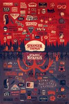 GBeye Poster - Hole In The Wall Stranger Things Maxi - 91.5 X 61 Cm - Multicolor