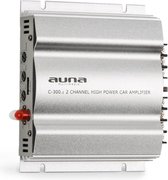 auna C300.2 - 2-kanaals-auto-eindversterker - traploos instelbare 2-bands equalizer - 200W RMS  - zilver