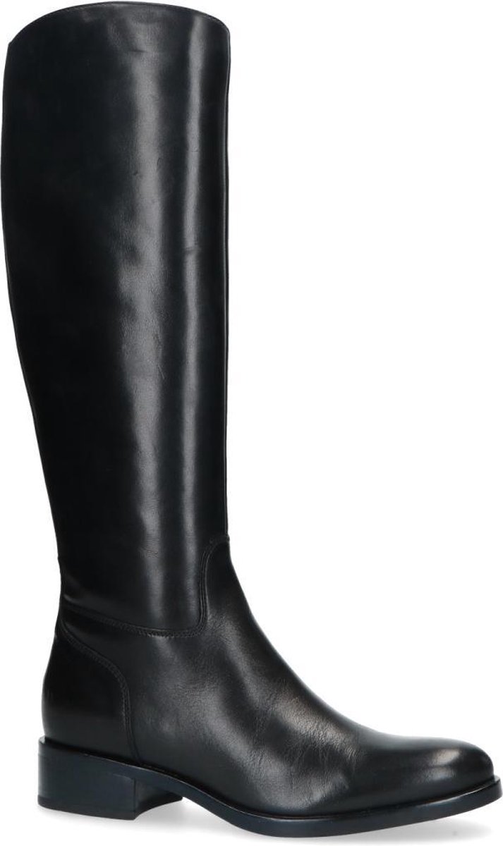 Manfield - Dames - Hoge zwarte laarzen met smalle schacht - Maat 37 |  bol.com