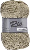 Lammy yarns Rio katoen garen - licht beige bruin (074) - pendikte 3 a 3,5 mm - 1 bol van 50 gram