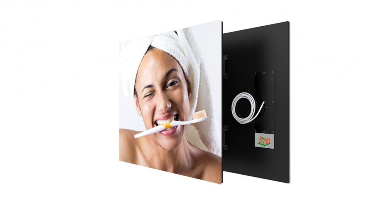 Ecaros Spiegel infrarood verwarmingspaneel 400 Watt anti condens 60x60 cm