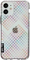 Casetastic Apple iPhone 12 Mini Hoesje - Softcover Hoesje met Design - Rainbow Squares Print