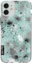 Casetastic Apple iPhone 12 Mini Hoesje - Softcover Hoesje met Design - Paint Splatter Aqua Print