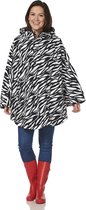 Brascha rain poncho zebra black/white-One size