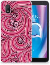 Back Case TPU Siliconen Hoesje Alcatel 1B (2020) Smartphone hoesje Swirl Pink