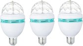 6x Disco lampen/lichten E27 fitting 360 graden roterend- Disco bol voor fitting - 2,5 Watt - Ledlampen