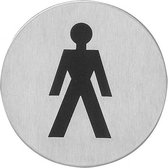 Pictogramme Intersteel - Acier inoxydable - Toilette ronde auto-adhésive Homme - 0035.460080
