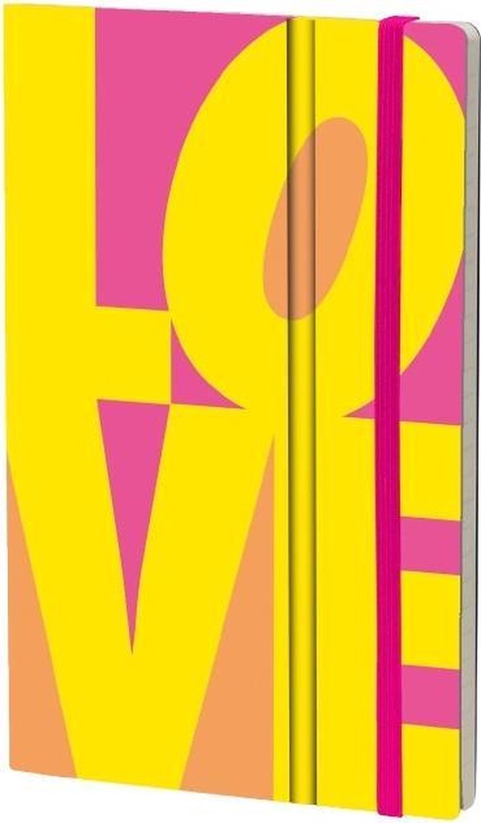 Stifflexible Notitieboek Fluo Love 21 X 13 Cm Karton/papier Geel