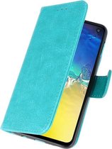 Wicked Narwal | bookstyle / book case/ wallet case Wallet Cases Hoesje voor Samsung S10e Groen